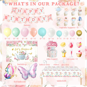 Kudapity Lets Partea balloon garland arch adds whimsy for festive photos.