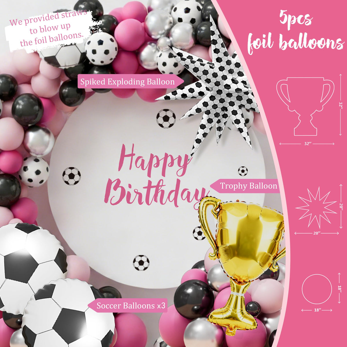 Kudapity soccer foil balloons boost celebratory atmosphere