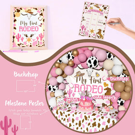 Kudapity Western backdrop creates a rustic stage for photos and cake moments.