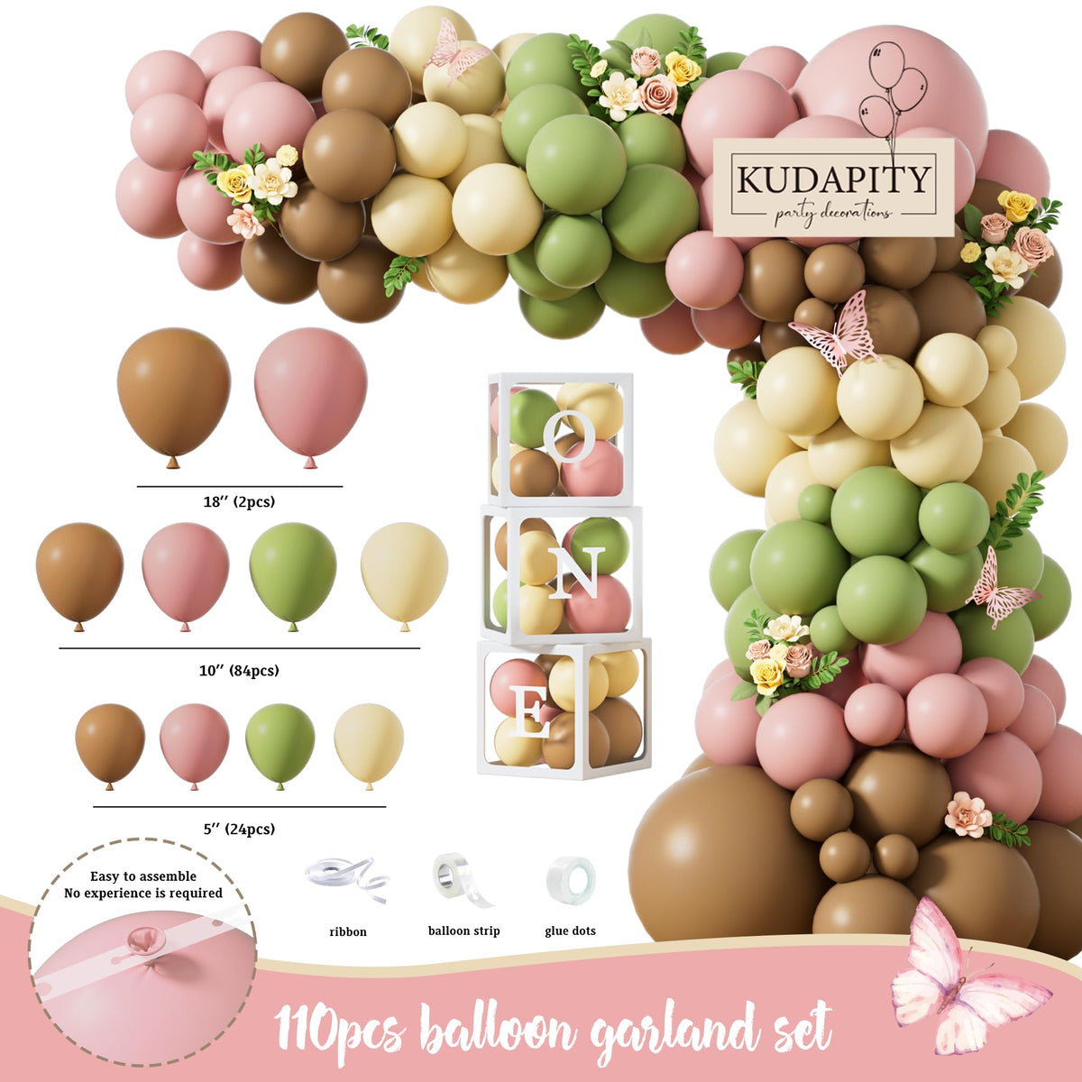 Kudapity Wildflower backdrop with Our Little Wildflower Is Turning One for photo moments.