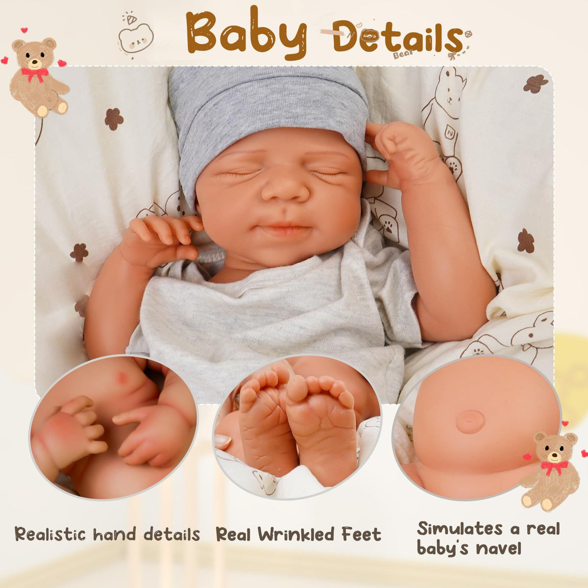 KUICEO silicone doll is waterproof for easy cleaning, bathing, and dressing