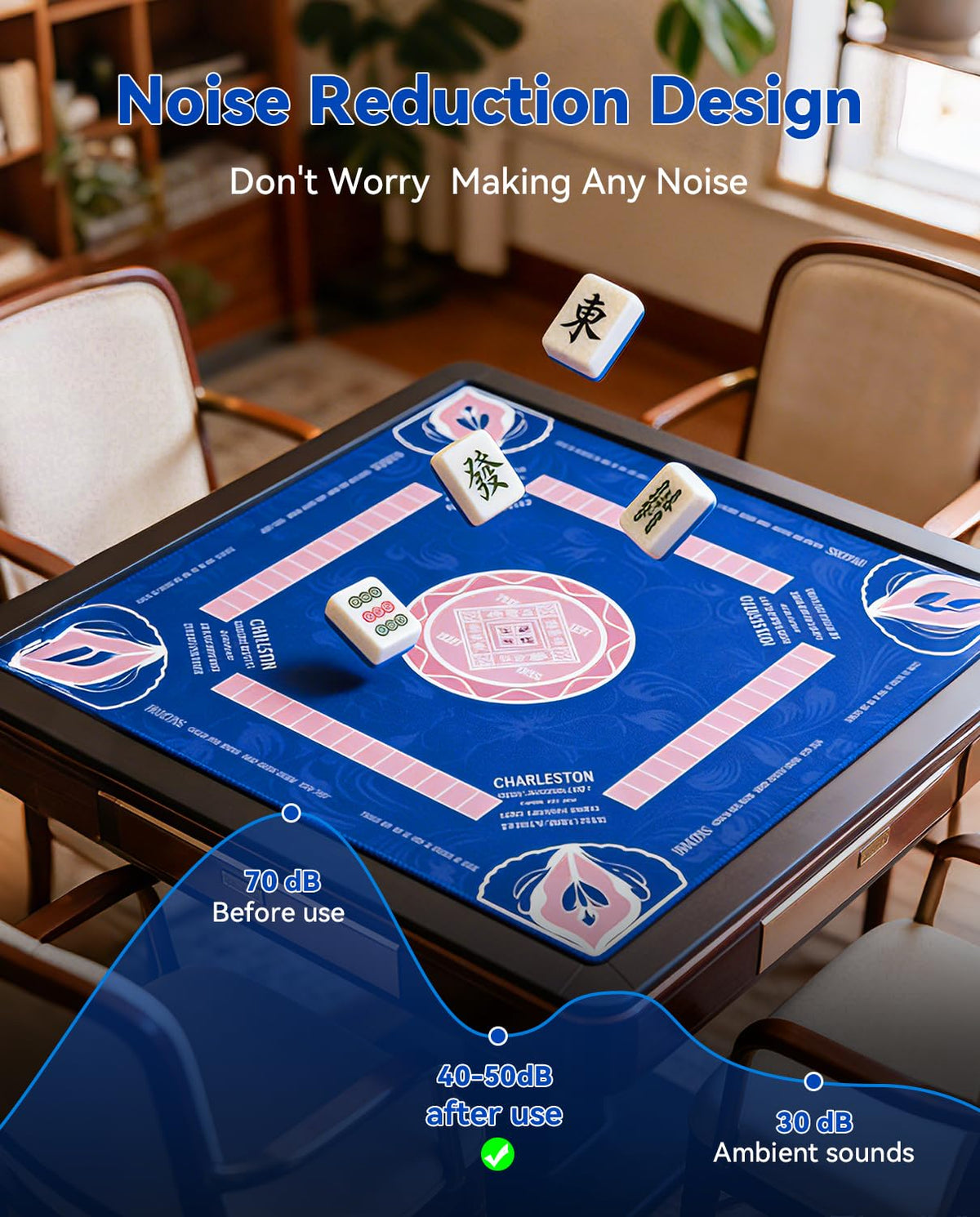 Kuiemtiv Mahjong Mat rolled and stored in carry bag for travel play.