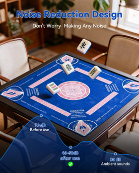 Kuiemtiv Mahjong Mat rolled and stored in carry bag for travel play.