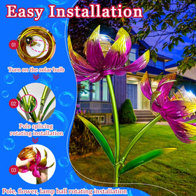 KUKEO unique windmill silhouette stands out in any garden day or night
