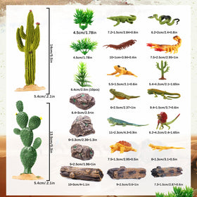 Kukifun desert reptile gecko figure adds vibrant color to displays.