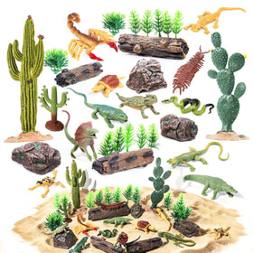 Kukifun desert reptile lizard figure for classroom dioramas and imaginative play.
