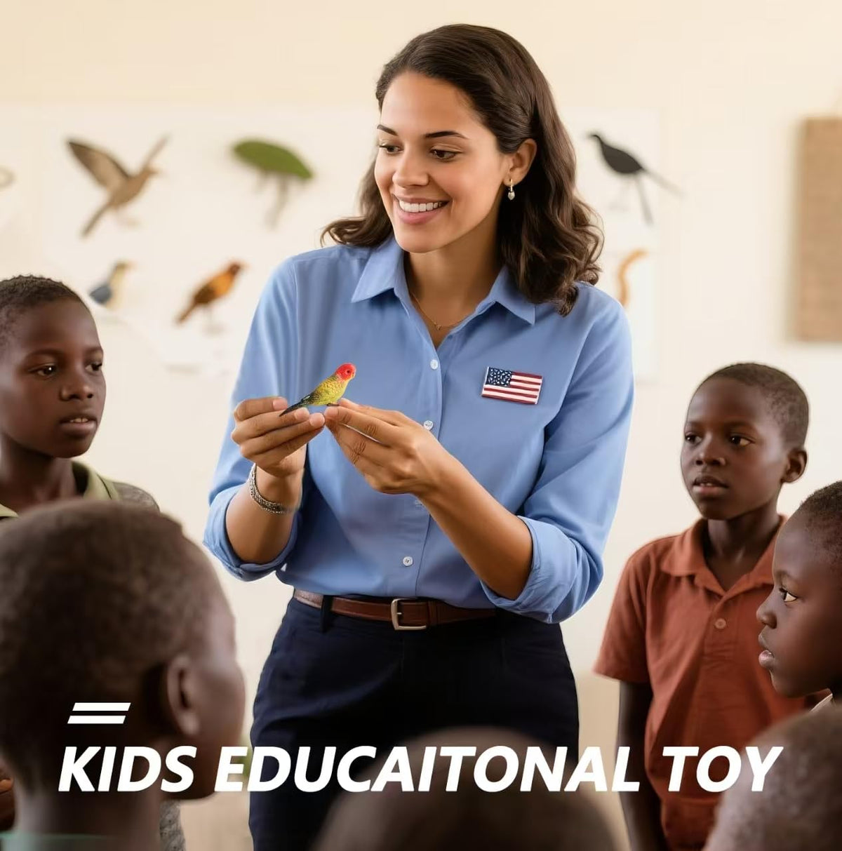 Kukifun hummingbird figure – tiny, vibrant model ideal for nature study and decor