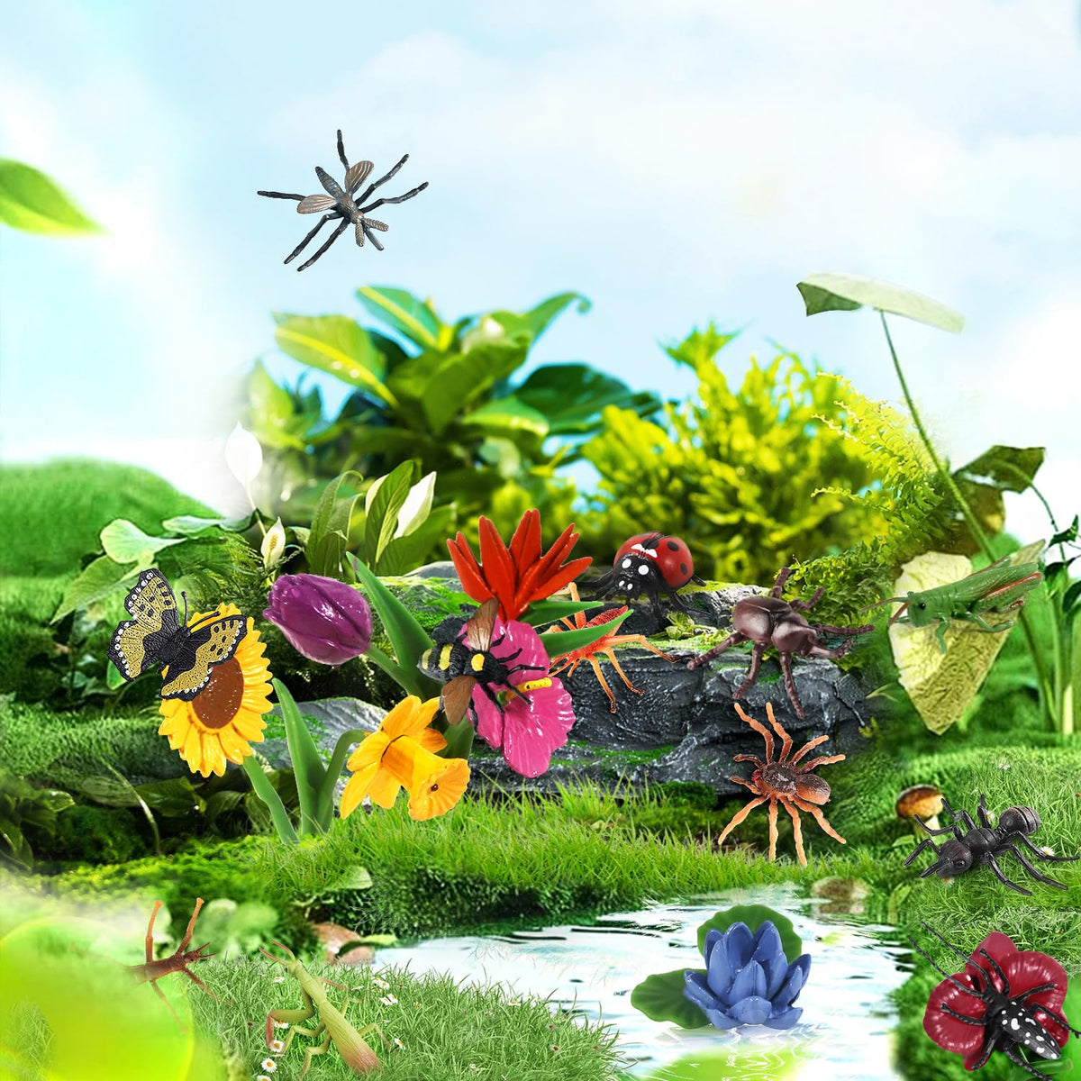 Kukifun Ant figure supports curious minds through miniature habitat exploration.