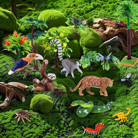 Kukifun rainforest leopard figure with realistic details for STEM play