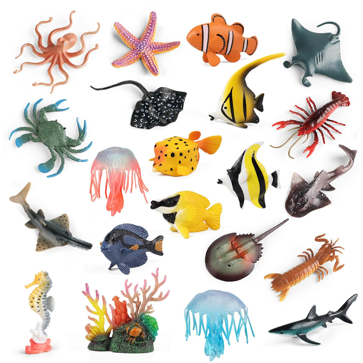 Kukifun sea animal shark figure for imaginative play and ocean-themed learning