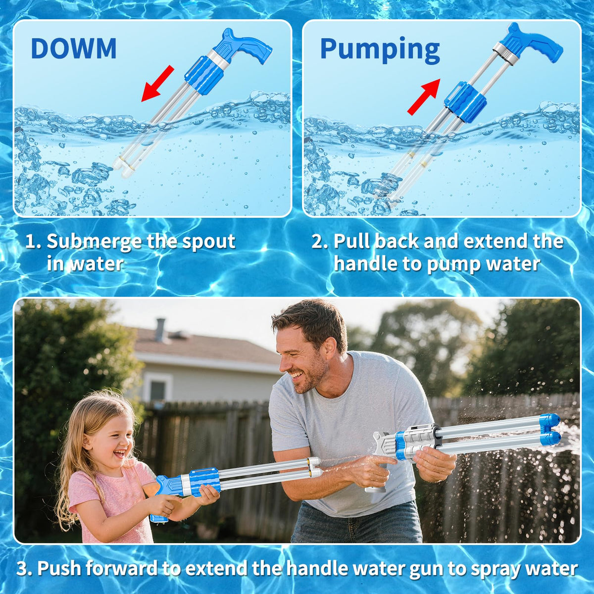 KukuFun bulk pack — four water guns for parties and group fun.