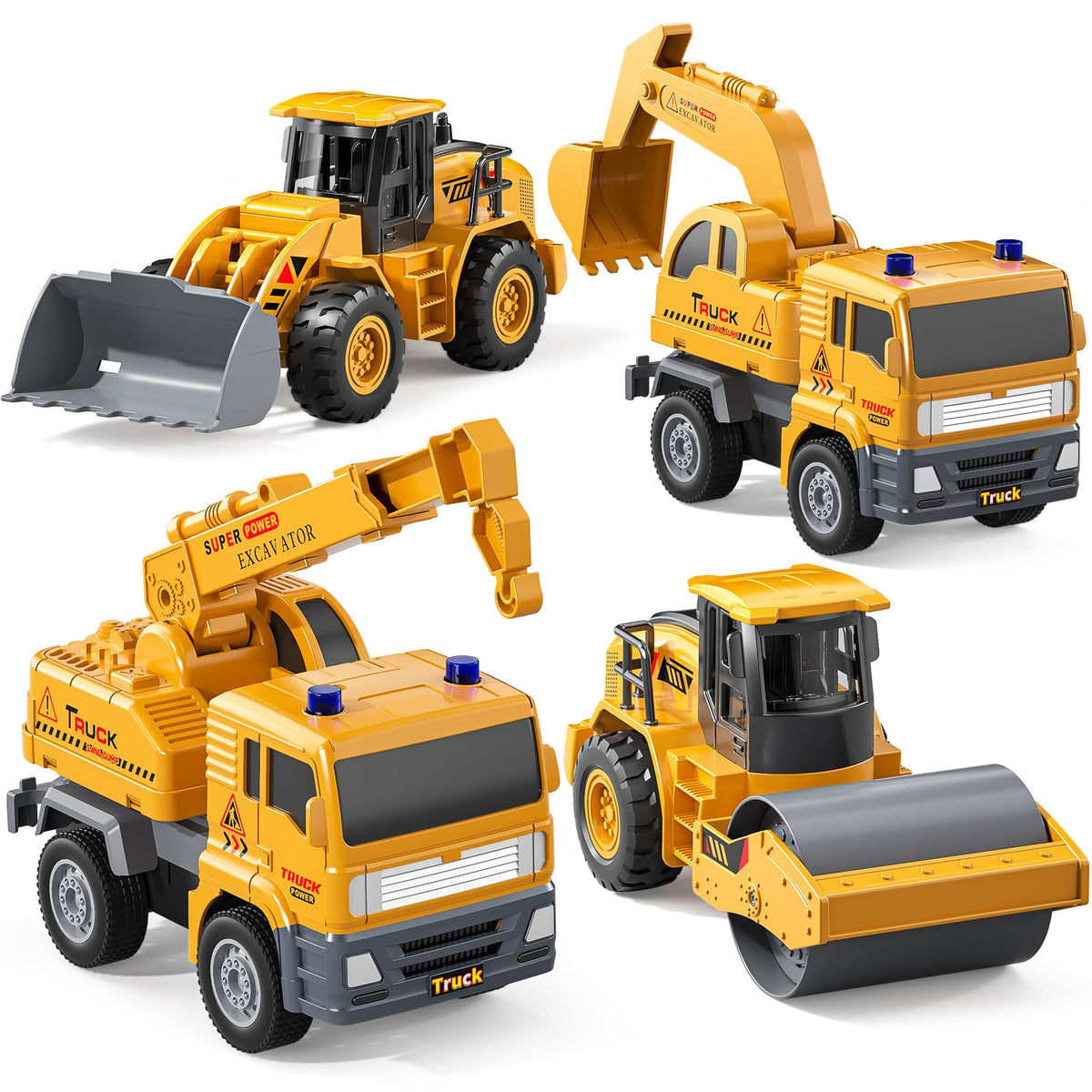 KukuFun excavator toy promotes imaginative construction play and fine motor skills.