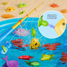 KukuFun inflatable pool for fishing game enables portable indoor outdoor play.
