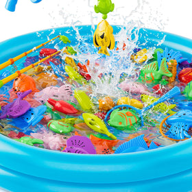 KukuFun magnetic fishing poles and nets for easy fish catching.