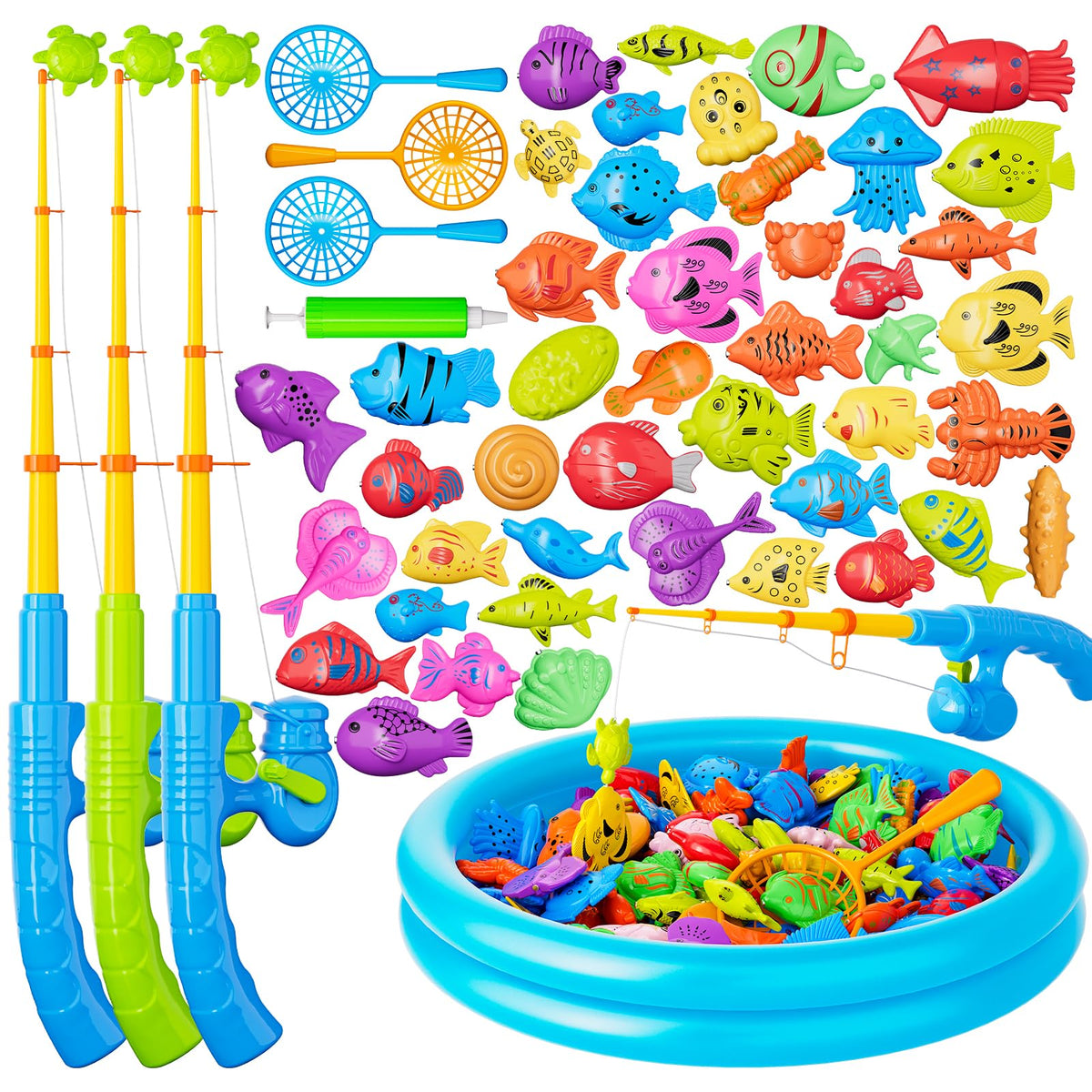 KukuFun magnetic fishing pool toy set designed for group play and learning.