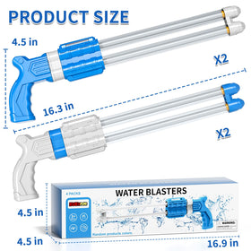 KukuFun water blaster dual-nozzle mode — versatile wide spray and long-range shots for play.