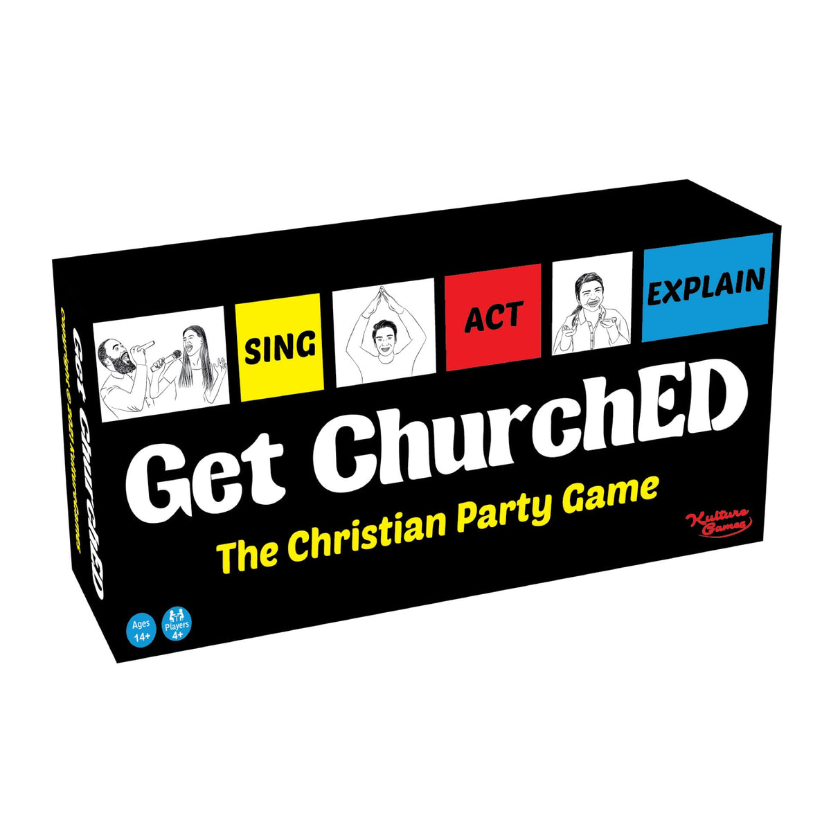 Kulture Games Get ChurchED card pack features 300 prompts for varied rounds.