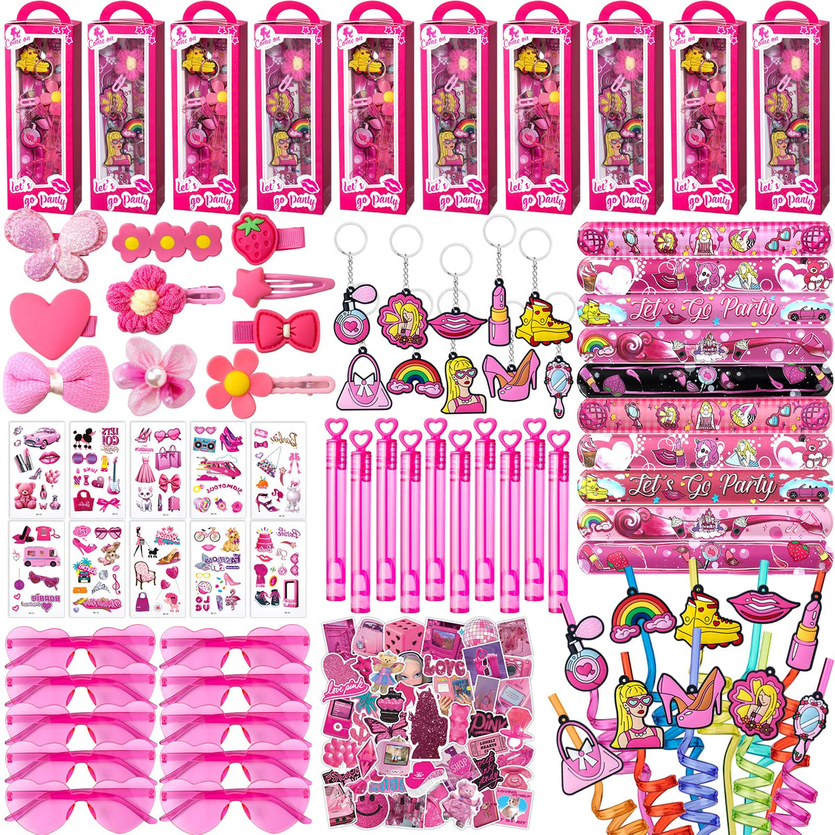 KULUJIA pink party favors full set for a coordinated princess party