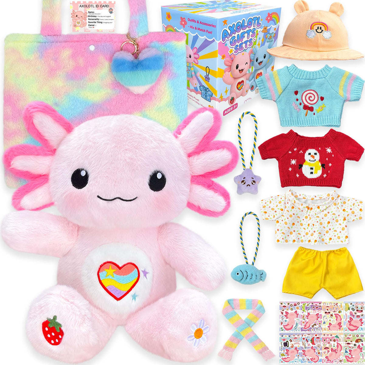 KUMANEKO axolotl plush toy 13-inch cuddly companion for everyday comfort
