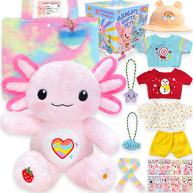 KUMANEKO axolotl plush toy 13-inch cuddly companion for everyday comfort