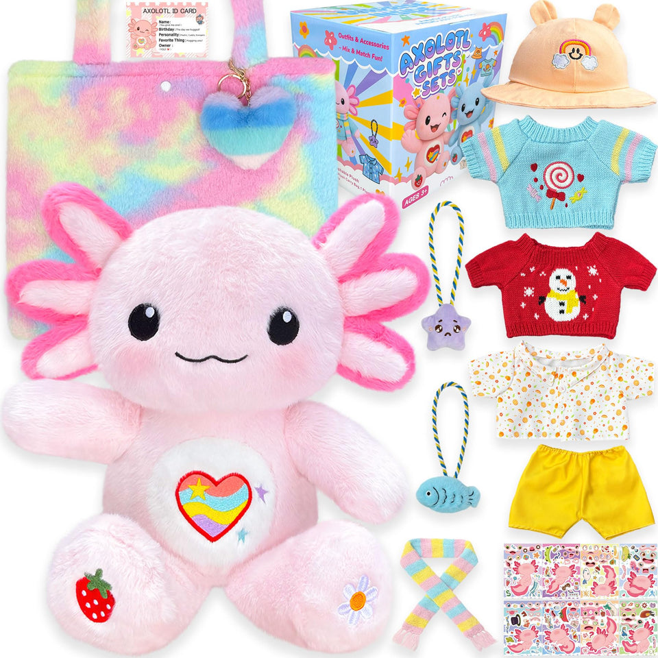 KUMANEKO axolotl plush toy 13-inch cuddly companion for everyday comfort