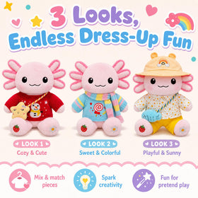 KUMANEKO axolotl shirt and pants set for playtime