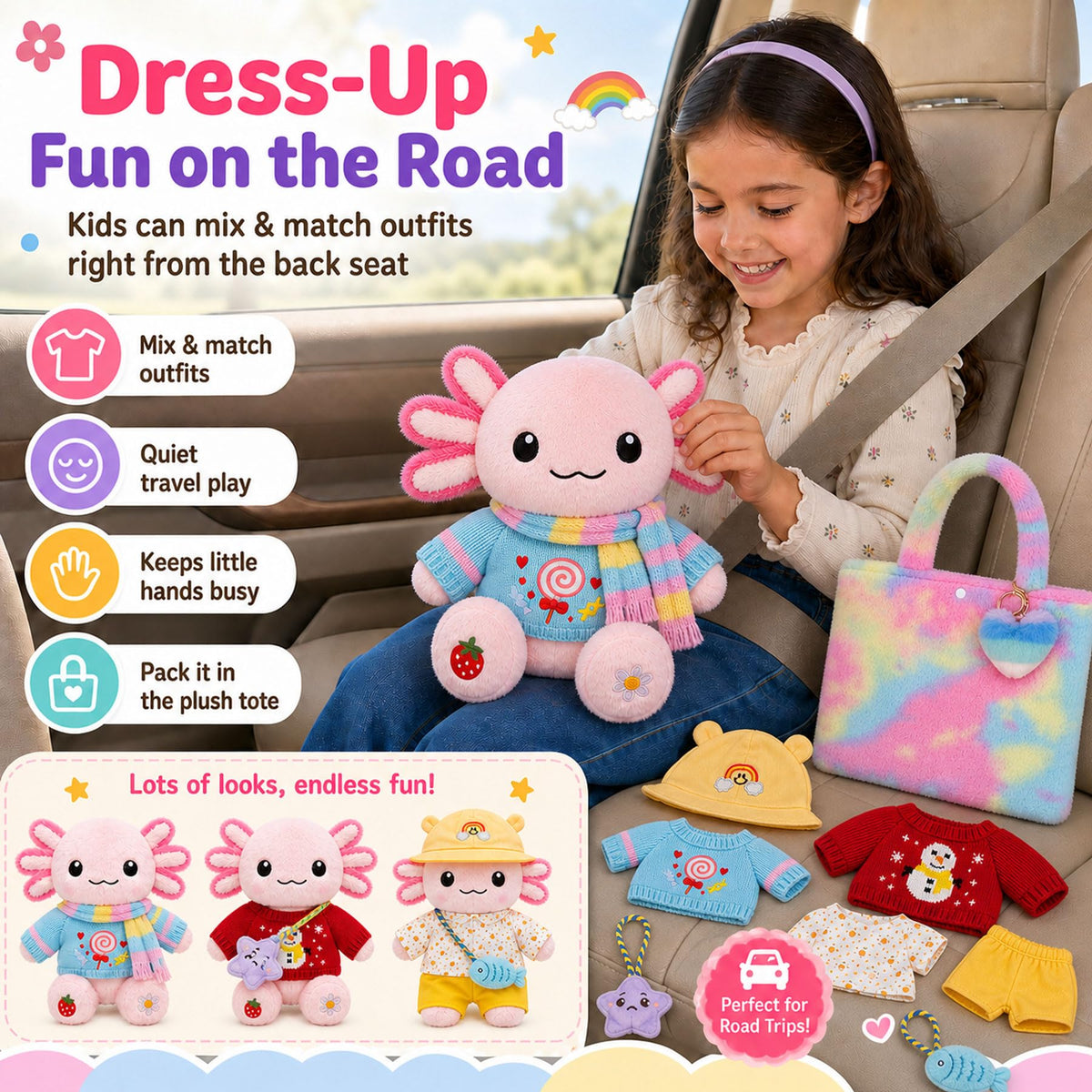 KUMANEKO heart-shaped plush keychain adds portable charm
