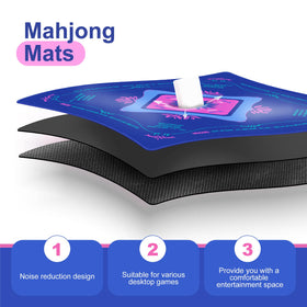 KUNTE Mahjong Mat rolled with storage bag for easy travel.