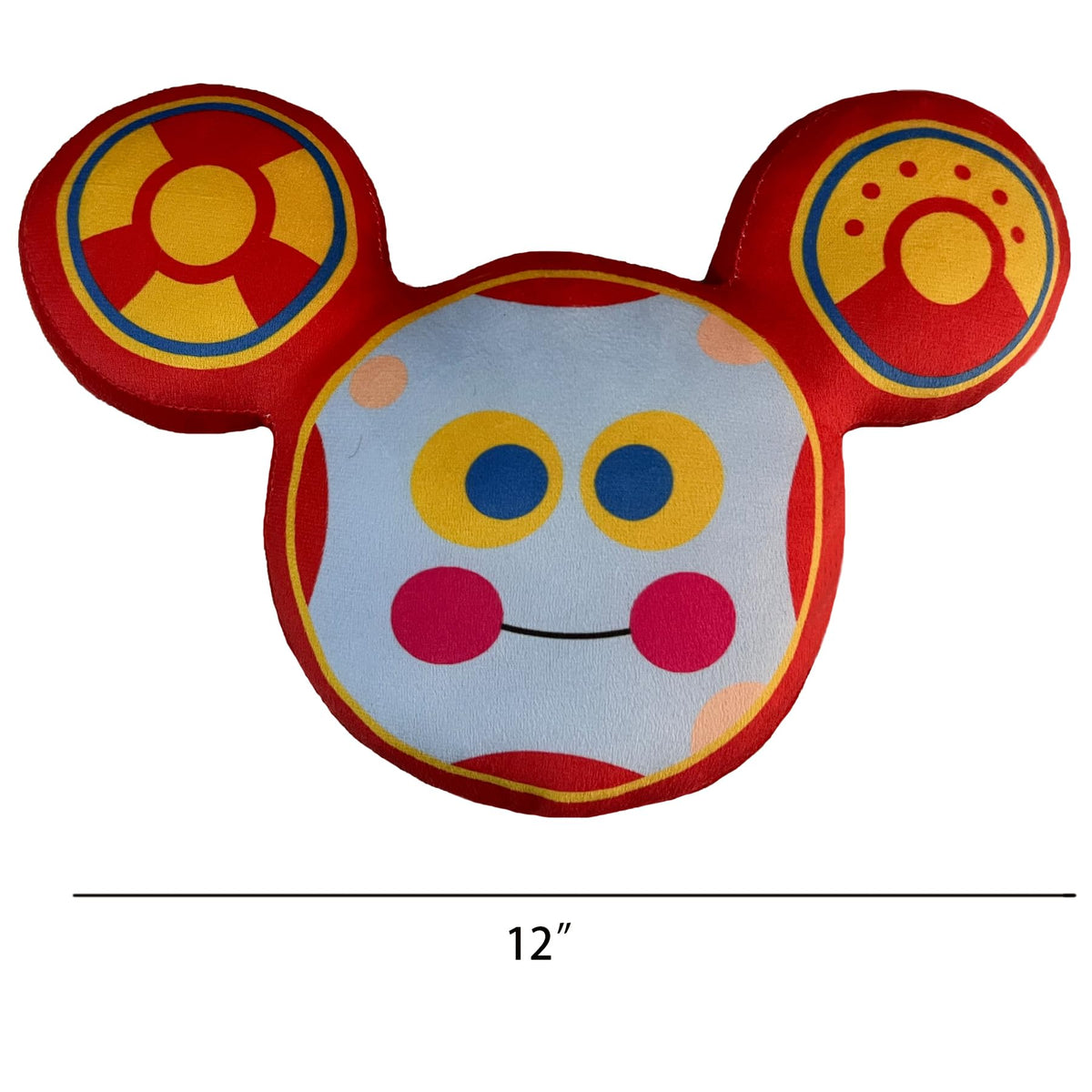 KUNZEMU 12.8-inch mouse plush size shown for kid-friendly handling and display.