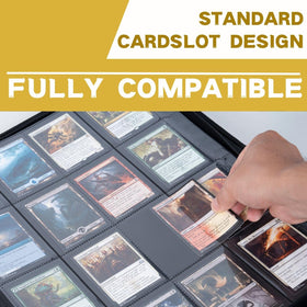 KUOOKING 1000+ pockets binder shows compatibility with MTG and sports cards.