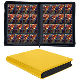 KUOOKING 1000+ pockets binder opened view showing large capacity for MTG and sports cards.