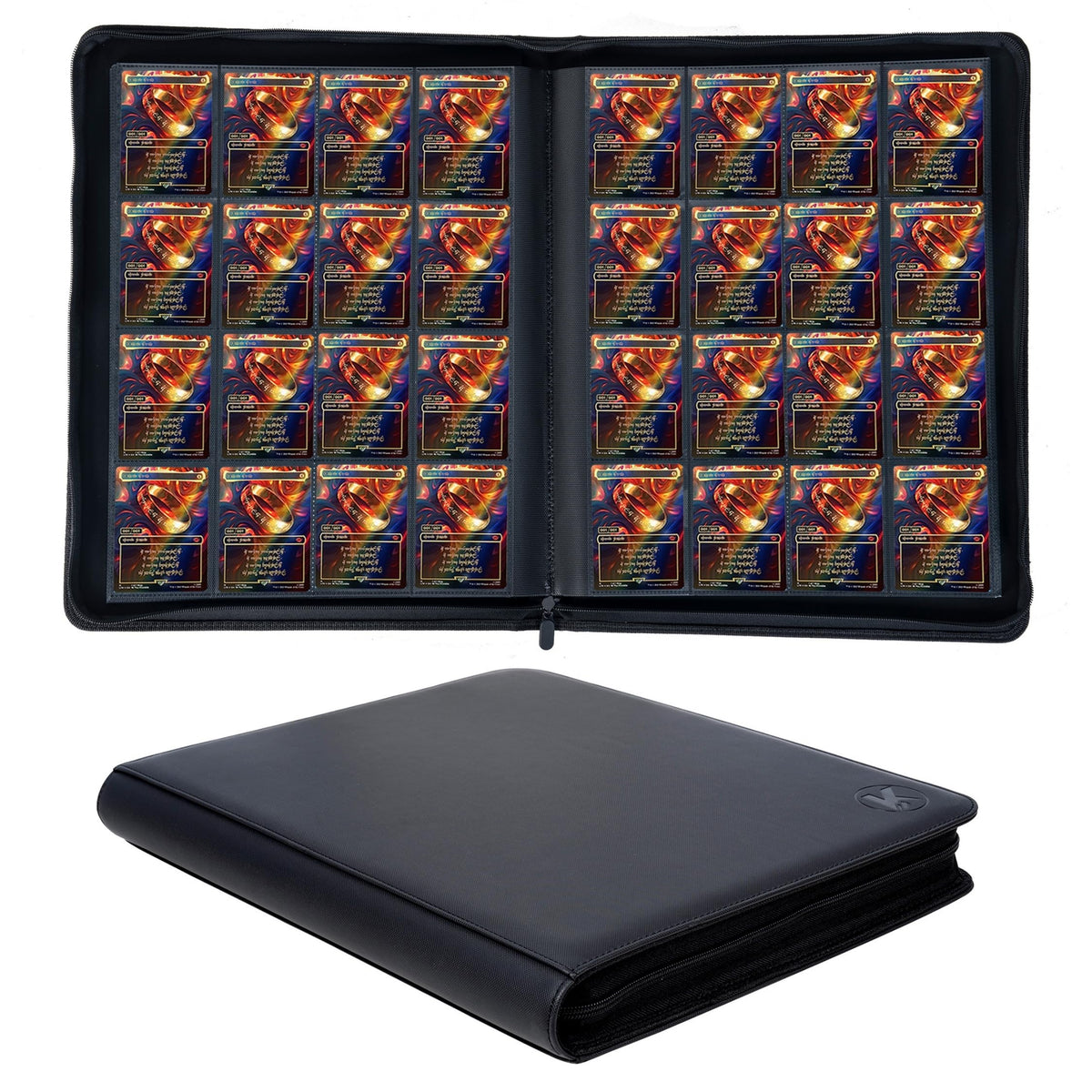 KUOOKING 1000+ pockets binder open for easy access to MTG and sports cards.