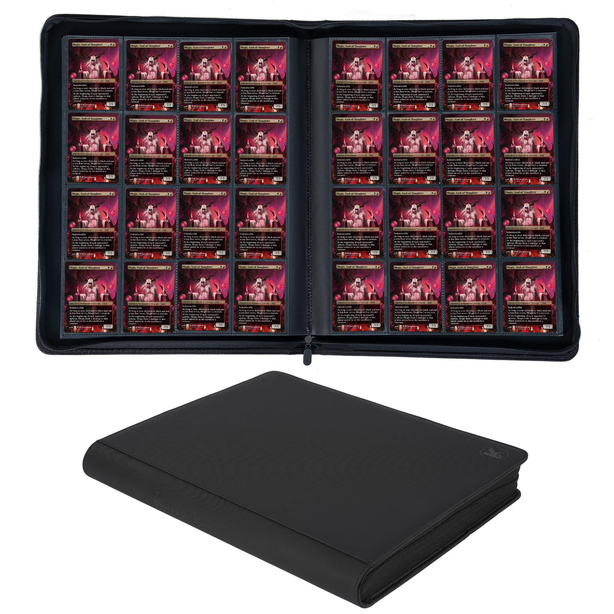 KUOOKING 1408+ binder front view shows large capacity for MTG and sports cards