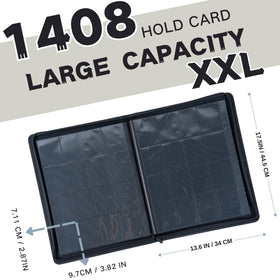 KUOOKING 1408+ binder with zipper closure keeps cards secure during travel