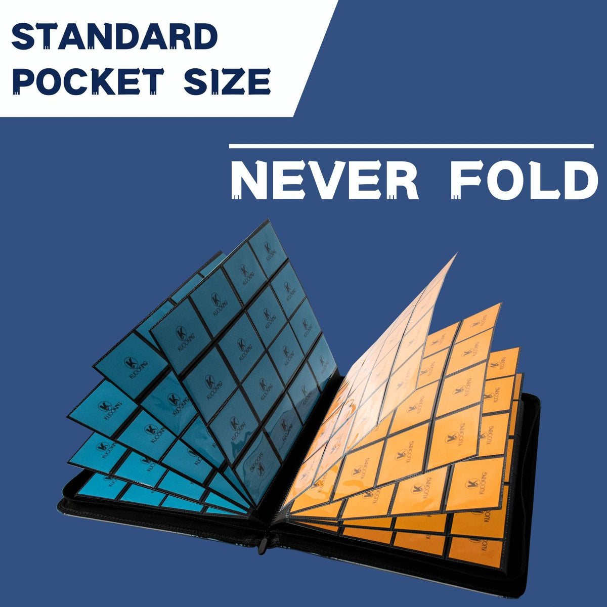 KUOOKING 16-pocket binder closed with zipper for secure transport