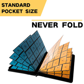 KUOOKING 16-pocket card album closed, compact and portable.