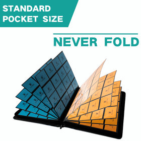KUOOKING 16-pocket interior pages organize MTG and sports cards.