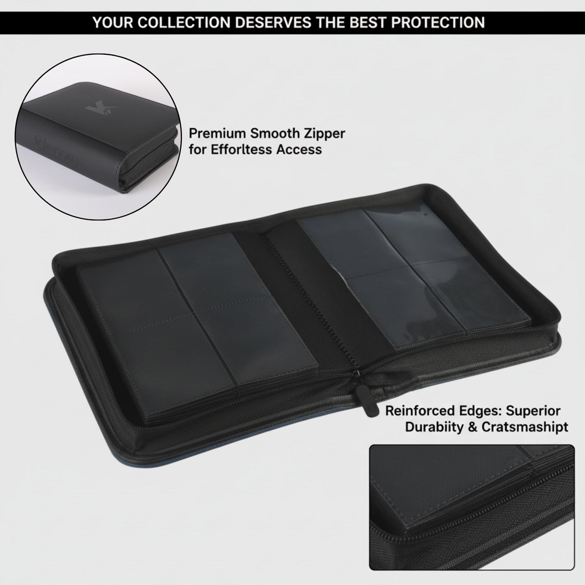 KUOOKING 336 Card Binder archival pages demonstrating acid-free organization.