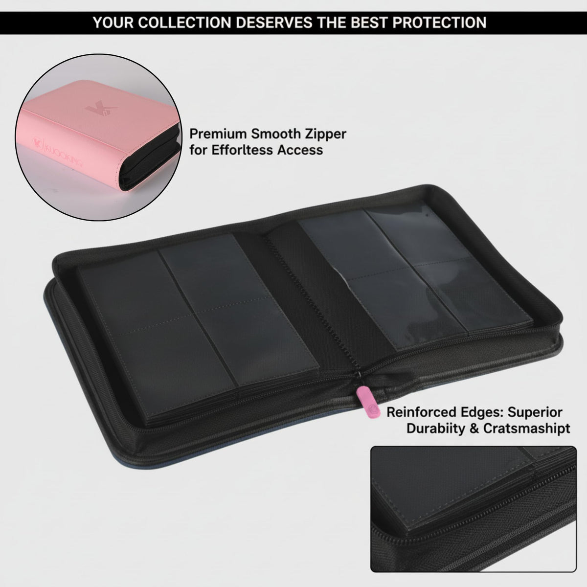 KUOOKING 336 card binder archival-safe pages protect card condition over time.