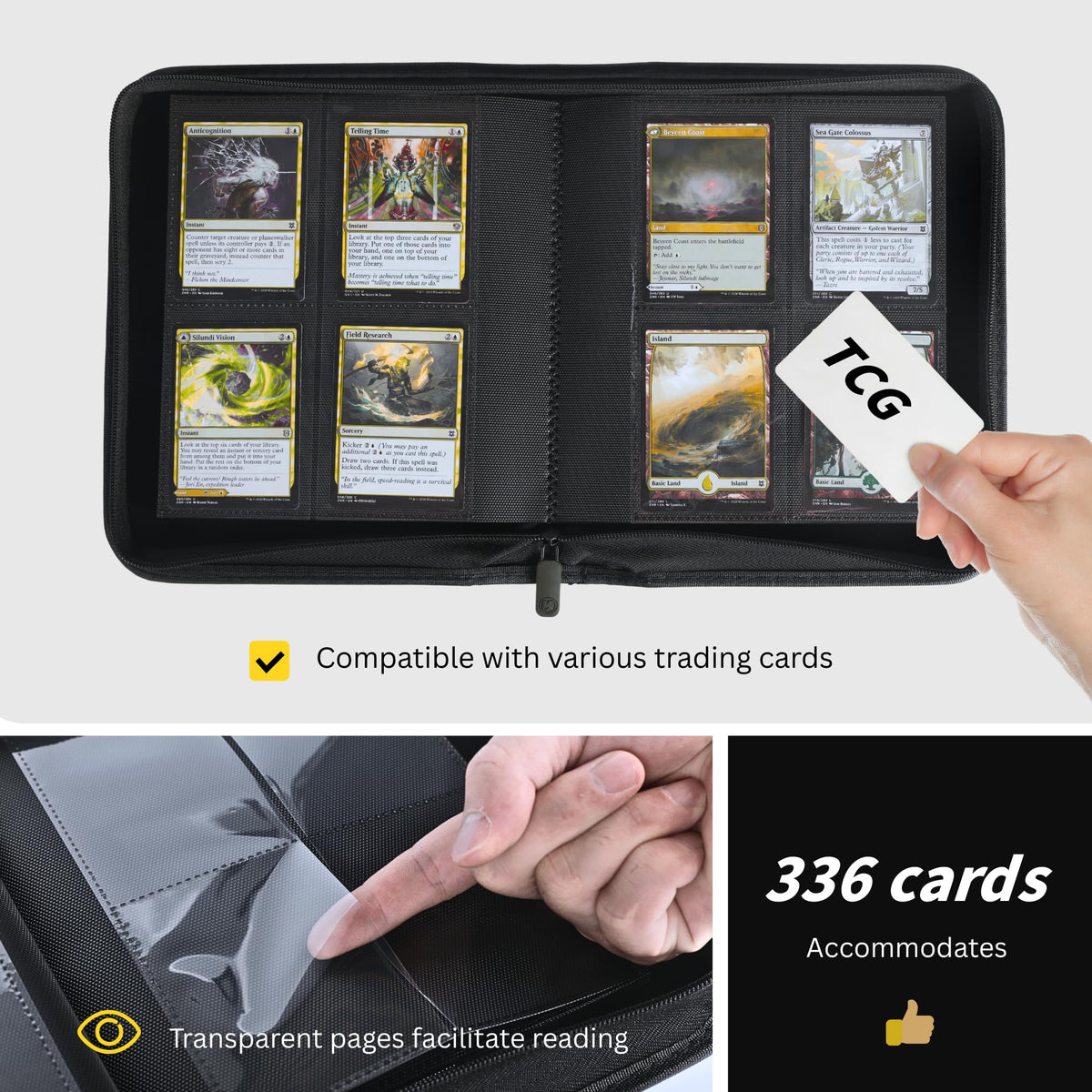 KUOOKING 336 Card Binder compact size ideal for tournaments and travel.