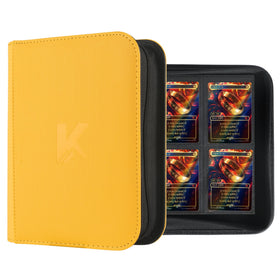 KUOOKING 336 Card Binder front view in yellow shows a compact travel-friendly design.