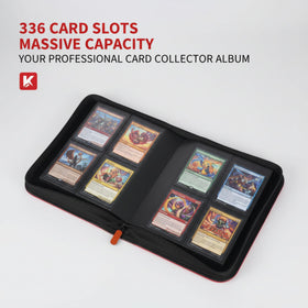 KUOOKING 336 Card Binder side-loading pockets secure cards during quick inserts.