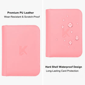 KUOOKING 336 card binder with water-resistant zipper protects against dust and moisture.