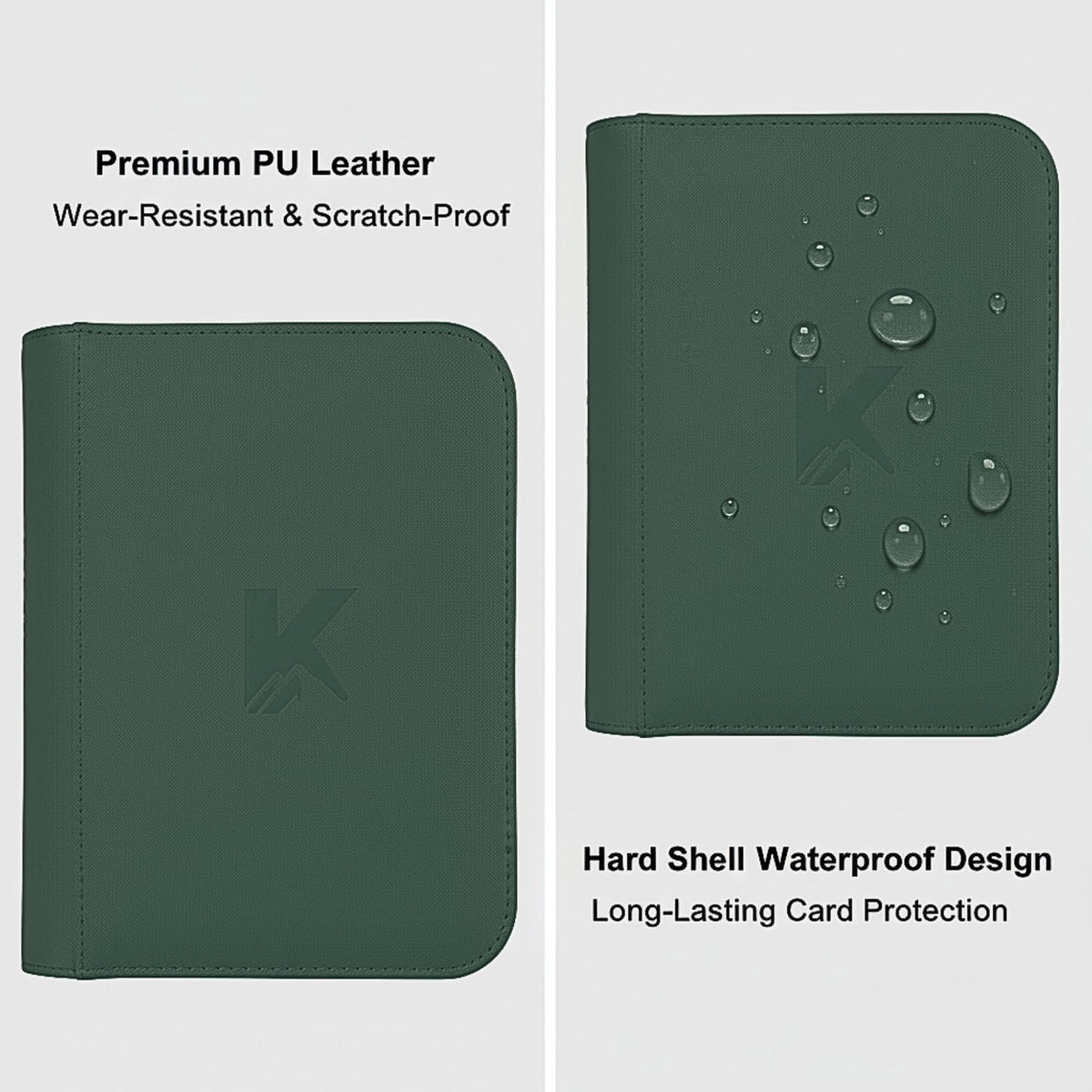 KUOOKING 336 Card Binder zipper seal protects from dust and moisture