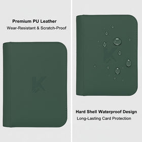 KUOOKING 336 Card Binder zipper seal protects from dust and moisture