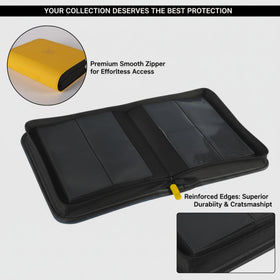 KUOOKING archival-safe pages with 42 side-loading slots for organized sleeved cards.