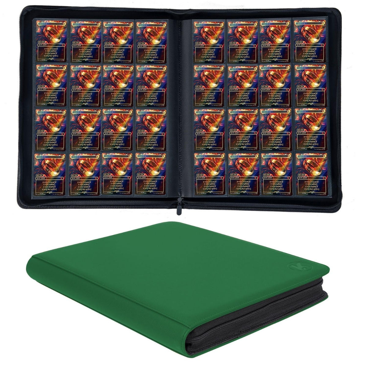 KUOOKING extra-large binder front cover showing 16-pocket organization for MTG and sports cards