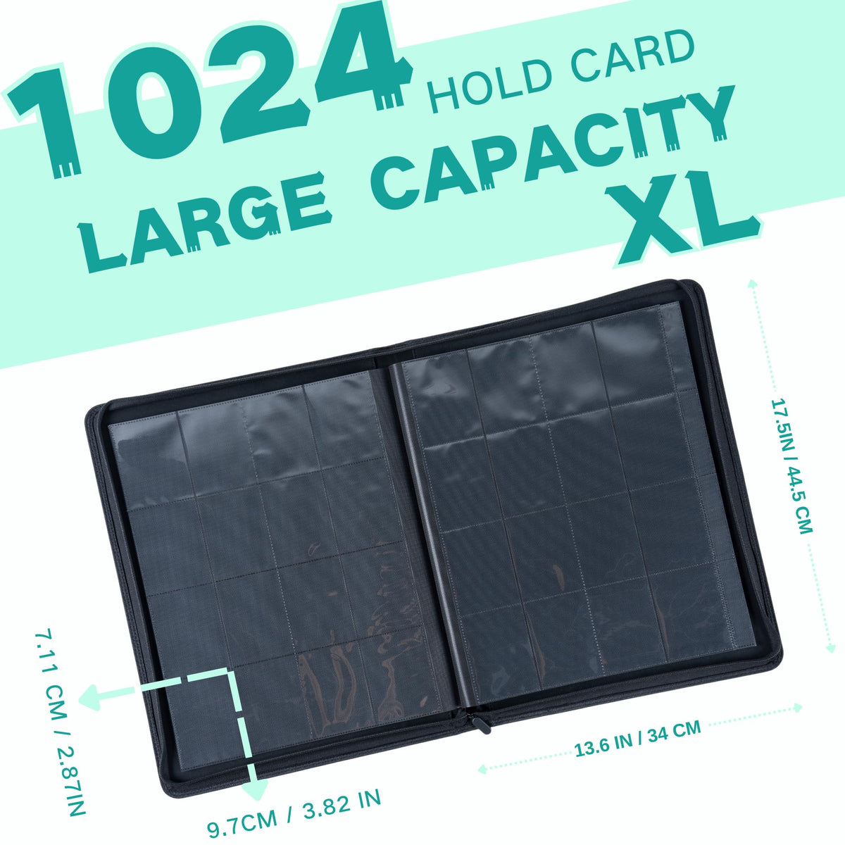 KUOOKING reliable zipper closure keeps cards secure during transport.
