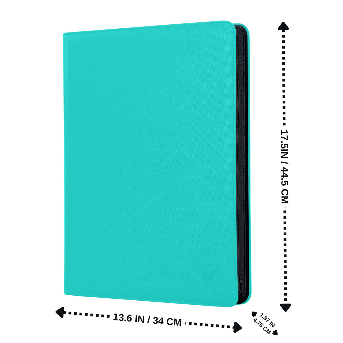 KUOOKING teal binder in use for tournaments and travel.