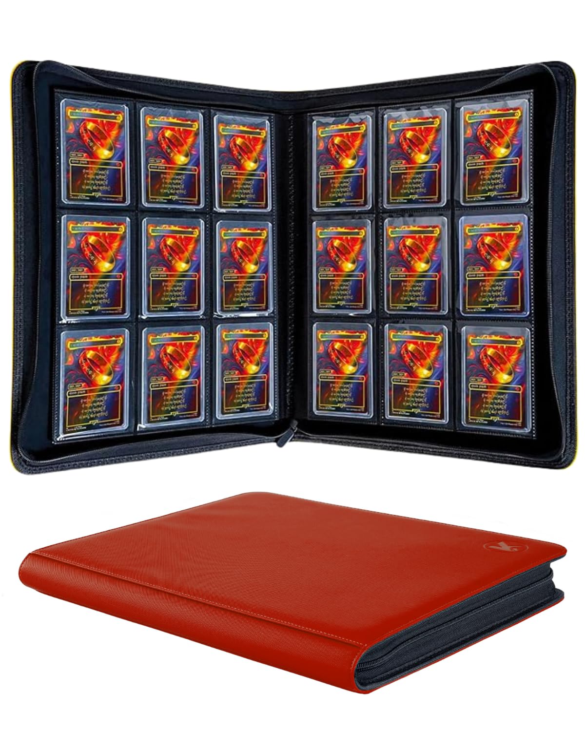 KUOOKING Top Loader Binder with 288-card capacity for protected, organized cards.